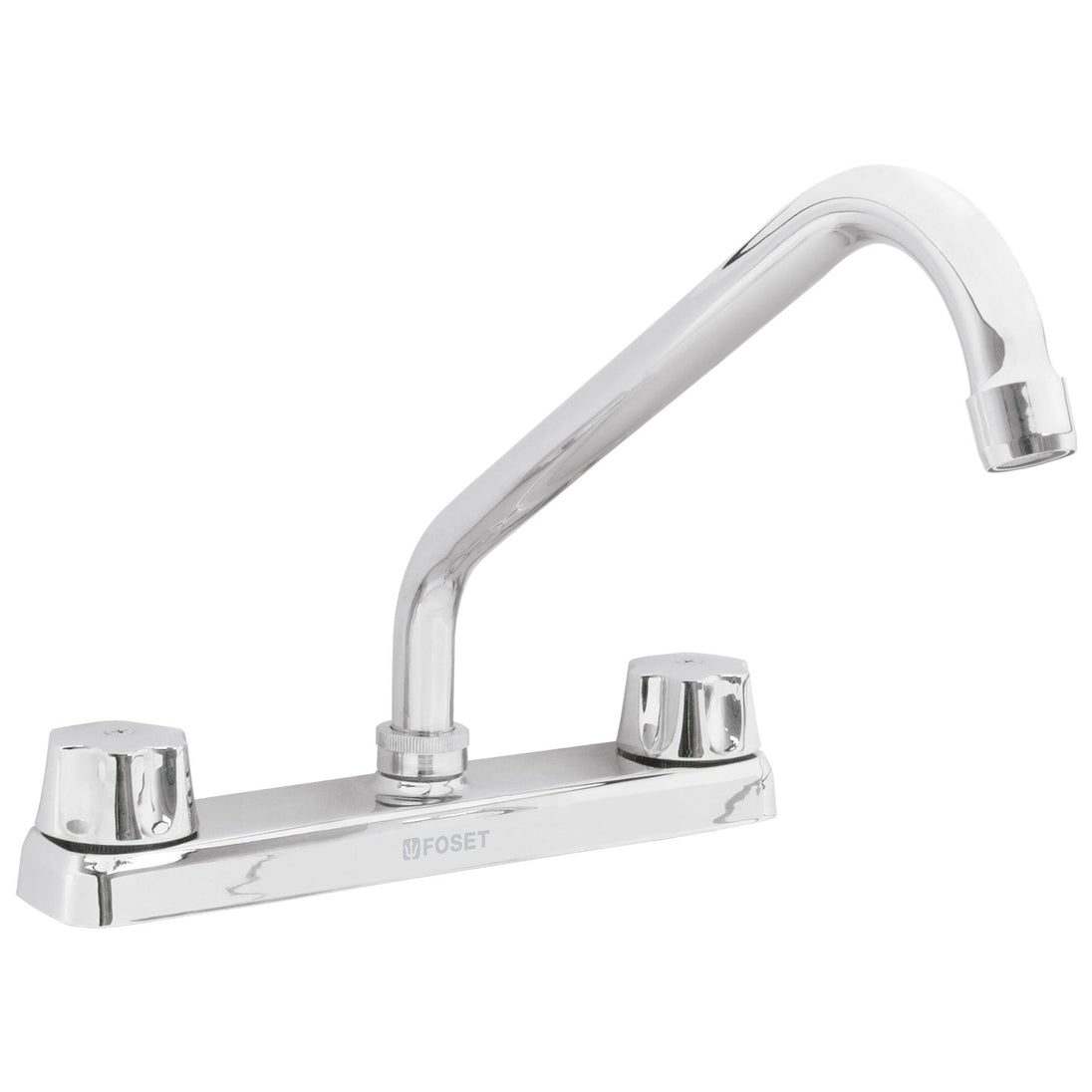F-318-C Mezcladora 8" fregadero cromo, cuello largo,compresión,BASIC