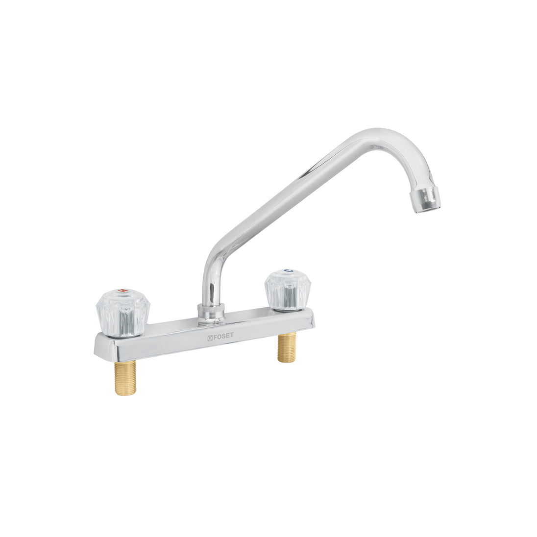 F-318A Mezcladora 8" fregadero cromo, cuello largo, acrílico, BASIC