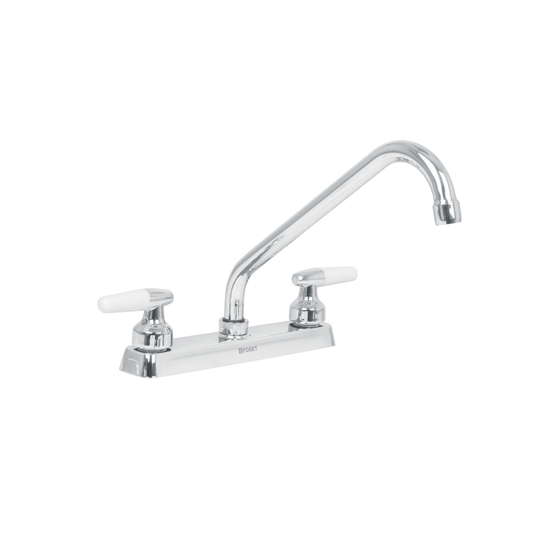 F-318I Mezcladora 8" fregadero cromo, cuello largo, cono, BASIC