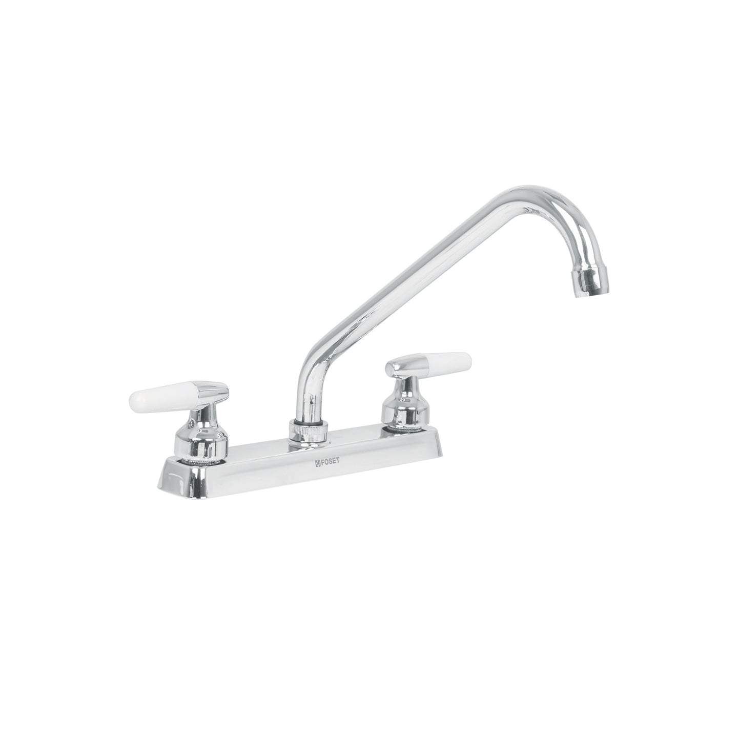 F-318I Mezcladora 8" fregadero cromo, cuello largo, cono, BASIC