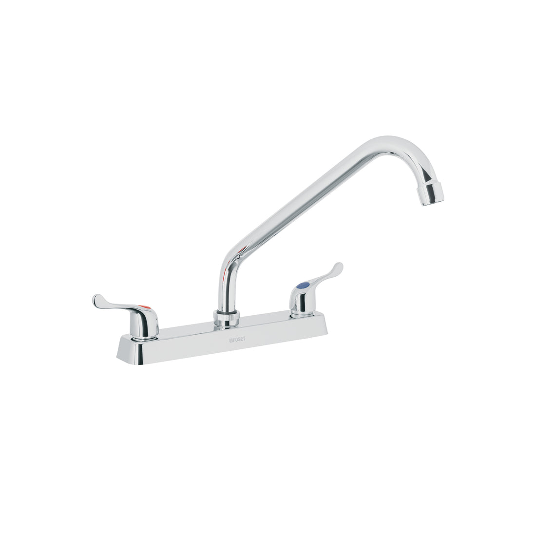 F-318P Mezcladora 8" fregadero cromo, cuello largo, palanca, BASIC