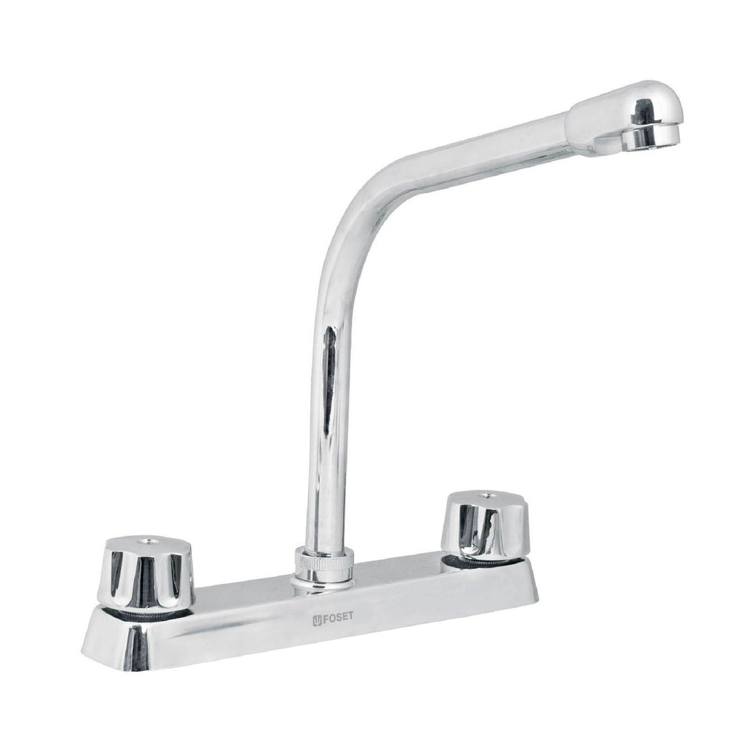 F-319-C Mezcladora 8" fregadero cromo, cuello cobra,compresión,BASIC