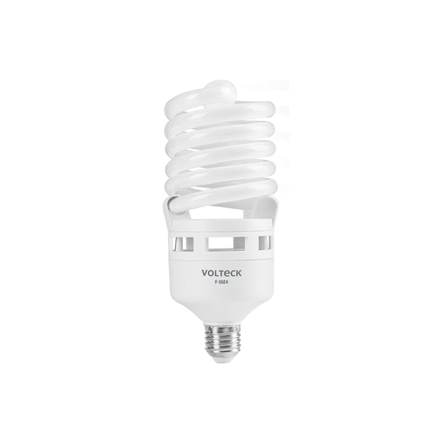 F-55E4 Lámpara espiral T4 55 W alta potencia luz de día, caja