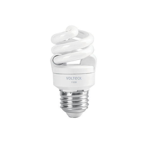 F-5EM Lámpara espiral mini T2 5 W luz de día en blíster, Volteck