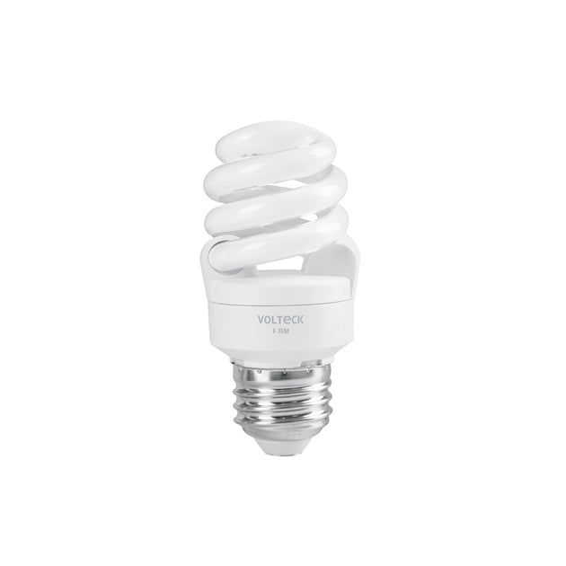 F-7EM Lámpara espiral mini T2 7 W luz de día en blíster, Volteck