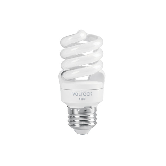 F-9EM Lámpara espiral mini T2 9 W luz de día en blíster, Volteck