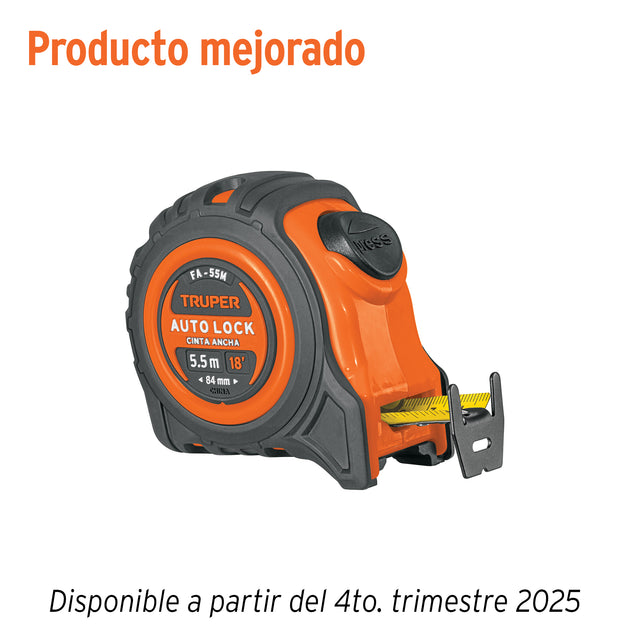 FA-55M Flexómetro Auto-Lock contra impactos 5.5 m cinta 25 mm
