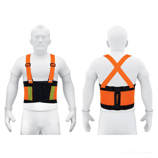 FAJA-LN Faja lumbar naranja con cintas de alta visibilidad,G,TRUPER