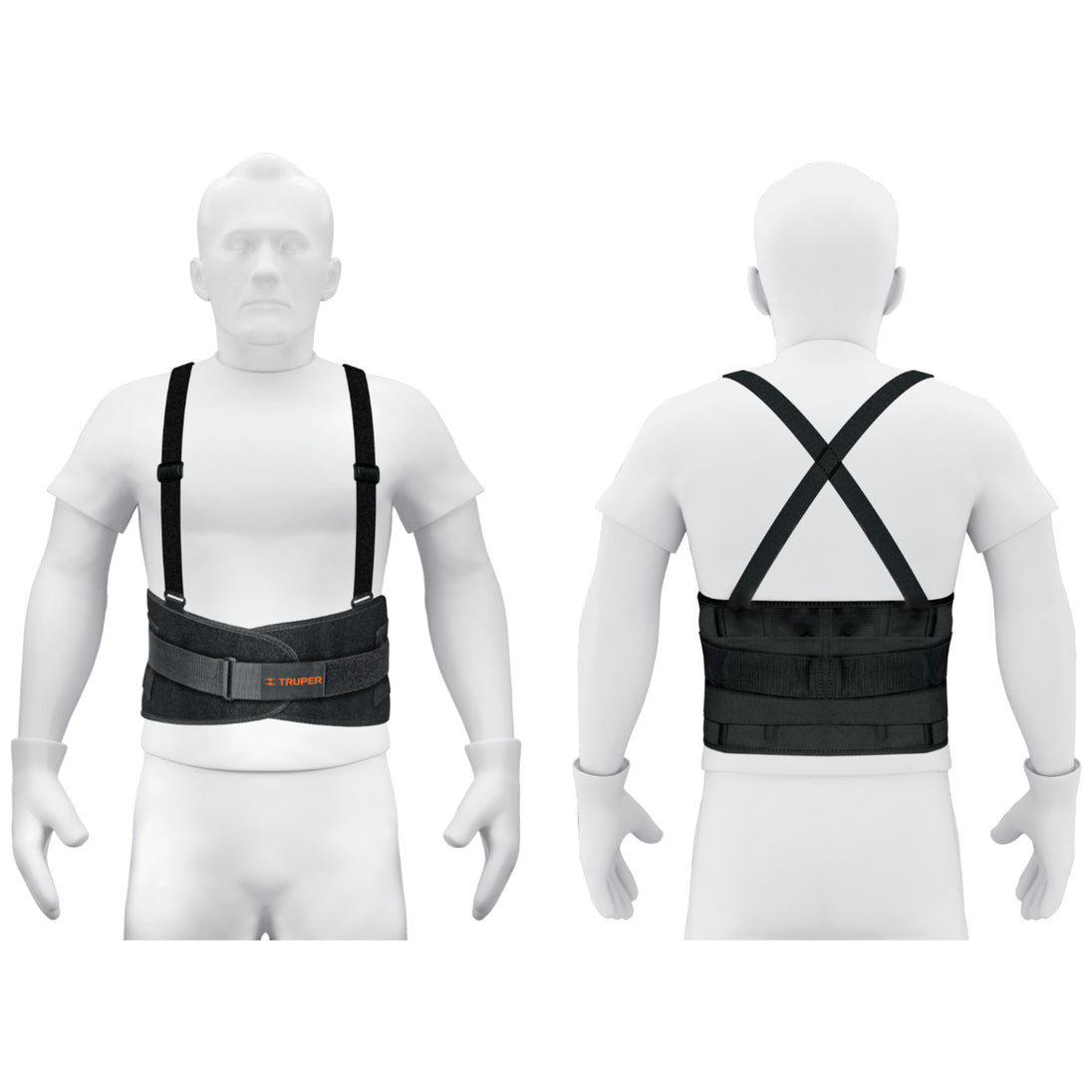 FAJA-MX Faja lumbar con tercer cinturón, talla M, Truper