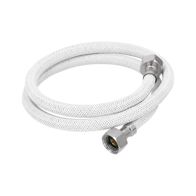 FFR-100B Manguera lavabo/fregadero, vinilo blanco, 1/2"x1/2", 100 cm