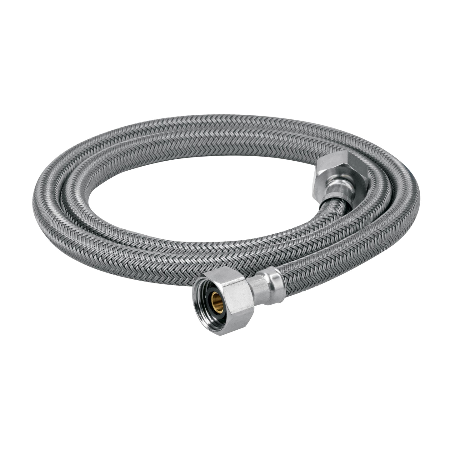 FFR-100V Manguera lavabo/fregadero, vinilo gris, 1/2" x 1/2", 100 cm