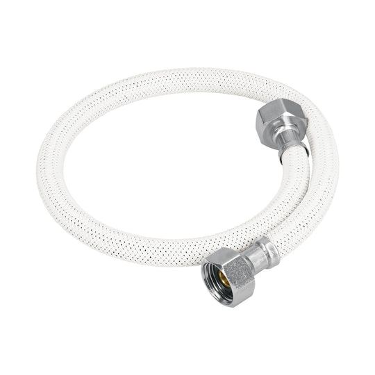 FFR-55B Manguera lavabo/fregadero, vinilo blanco, 1/2" x 1/2", 55 cm