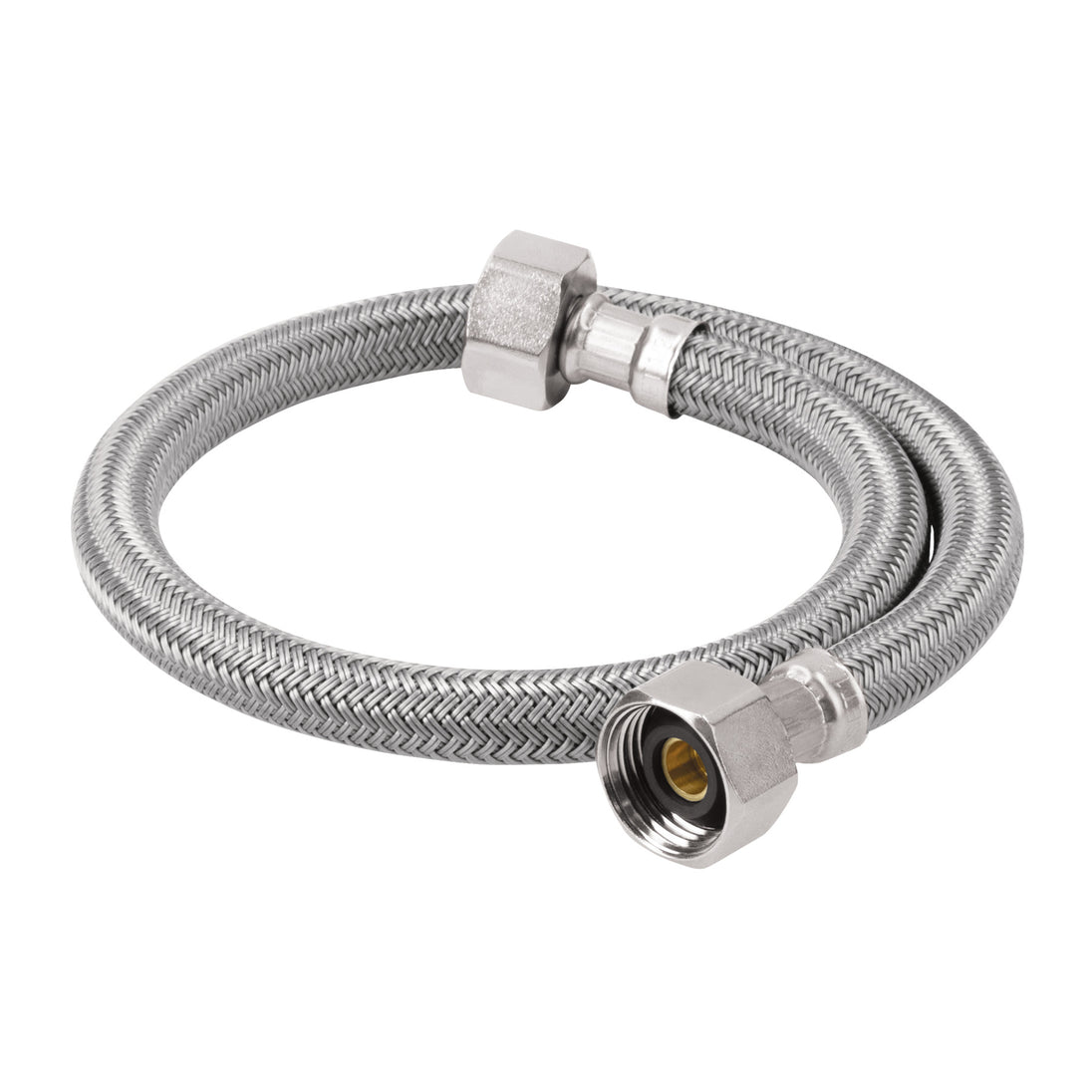 FFR-55V Manguera lavabo/fregadero, vinilo gris, 1/2" x 1/2", 55 cm