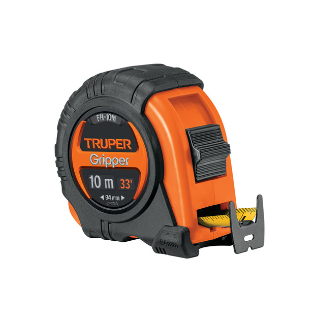 FH-10M Flexómetro Gripper contra impactos 10 m cinta 32 mm, Truper