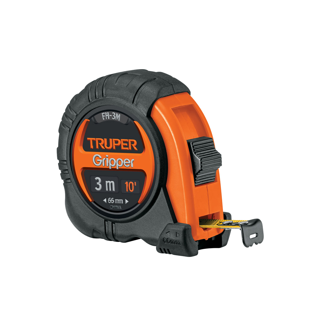 FH-3M Flexómetro Gripper contra impactos 3 m cinta 13 mm, Truper