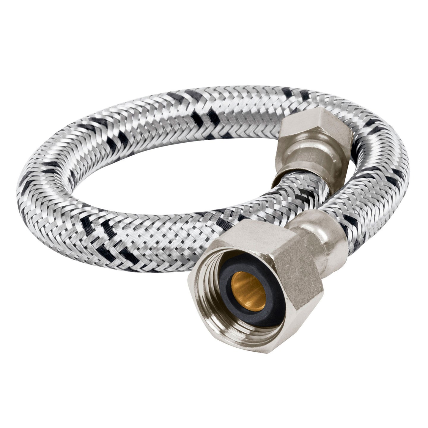 FLA-30XL Manguera lavabo/fregadero, acero inox, 1/2" x 3/8", 30 cm