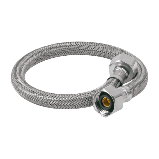 FLA-40V Manguera lavabo/fregadero, vinilo gris, 1/2" x 1/2", 40 cm