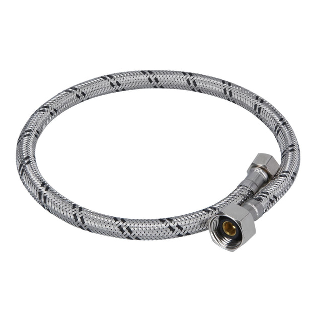 FLA-55XL Manguera lavabo/fregadero, acero inox, 1/2" x 3/8", 55 cm