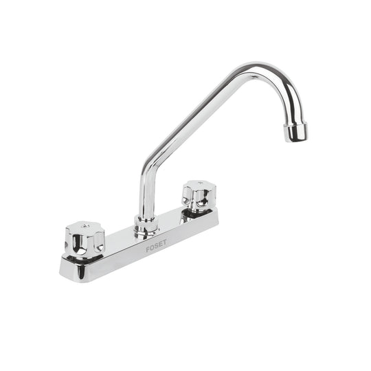 FP-318 Mezcladora 8" fregadero, ABS, cuello largo, hexagonal, BASIC