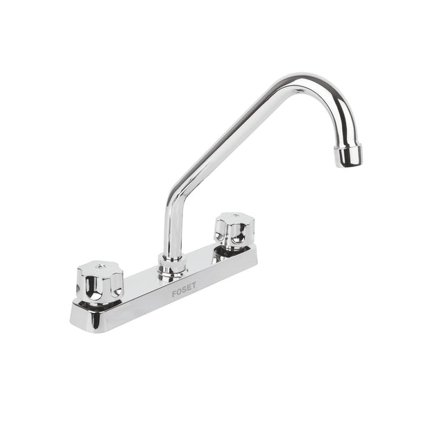 FP-318 Mezcladora 8" fregadero, ABS, cuello largo, hexagonal, BASIC