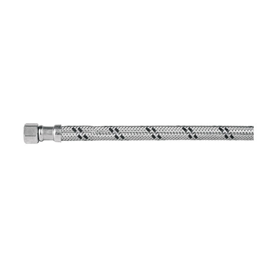 FTE-55XL Manguera "T" lavabo/fregadero,acero inox,3/8"x1/2"x1/2",55cm