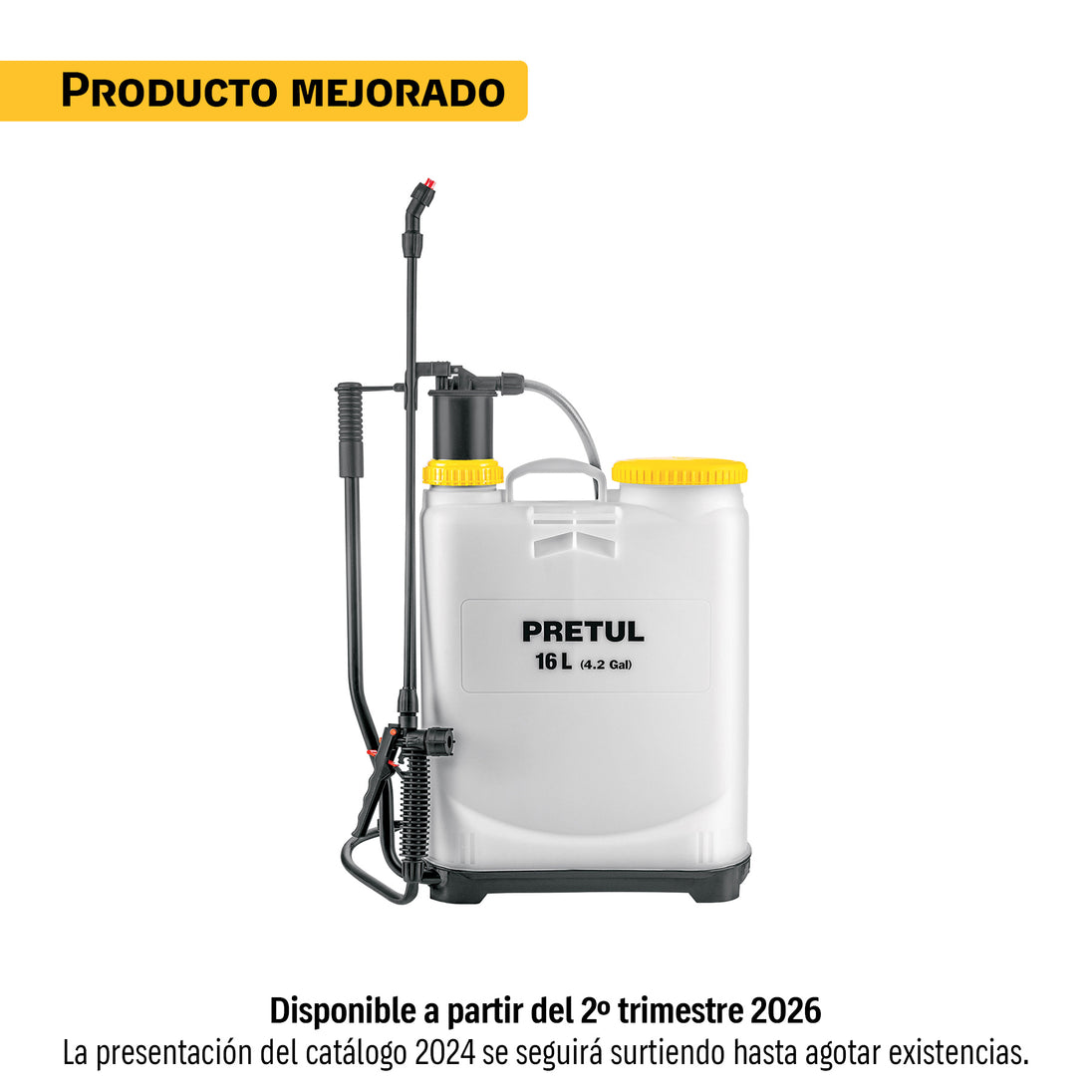 FUM-16P Fumigador de 16 L manual de mochila, PRETUL