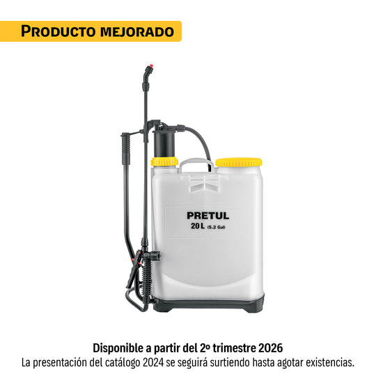 FUM-20P Fumigador de 20 L manual de mochila, PRETUL