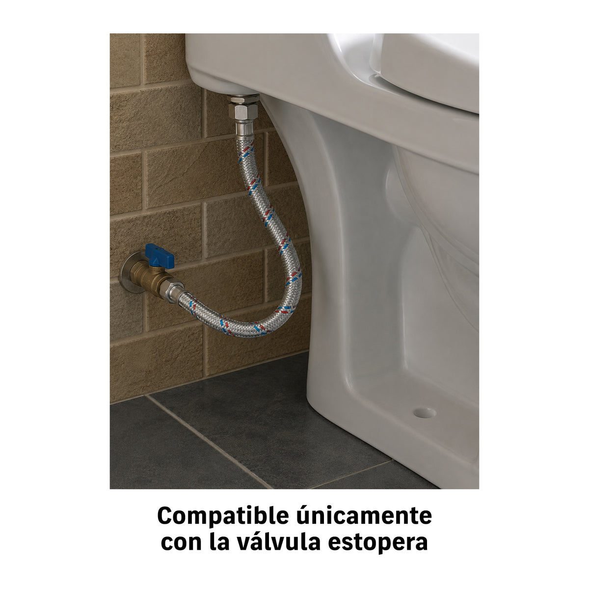 Manguera Flexible Foset FWC-35PM 35cm 7/8" | Trenzada Aluminio/EPDM