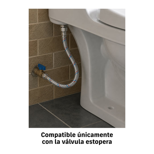 Manguera Flexible Foset FWC-35PM 35cm 7/8" | Trenzada Aluminio/EPDM