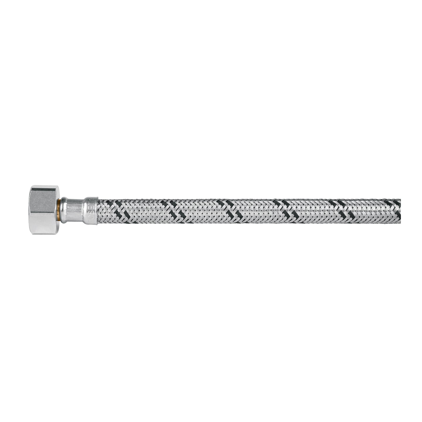 FWC-P35X Manguera p/WC, acero inox, 1/2"x7/8", 35 cm, plástico/latón