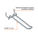 Gancho Truper GA-4D 4" Panel Ranurado/Perfocel Carga Pesada