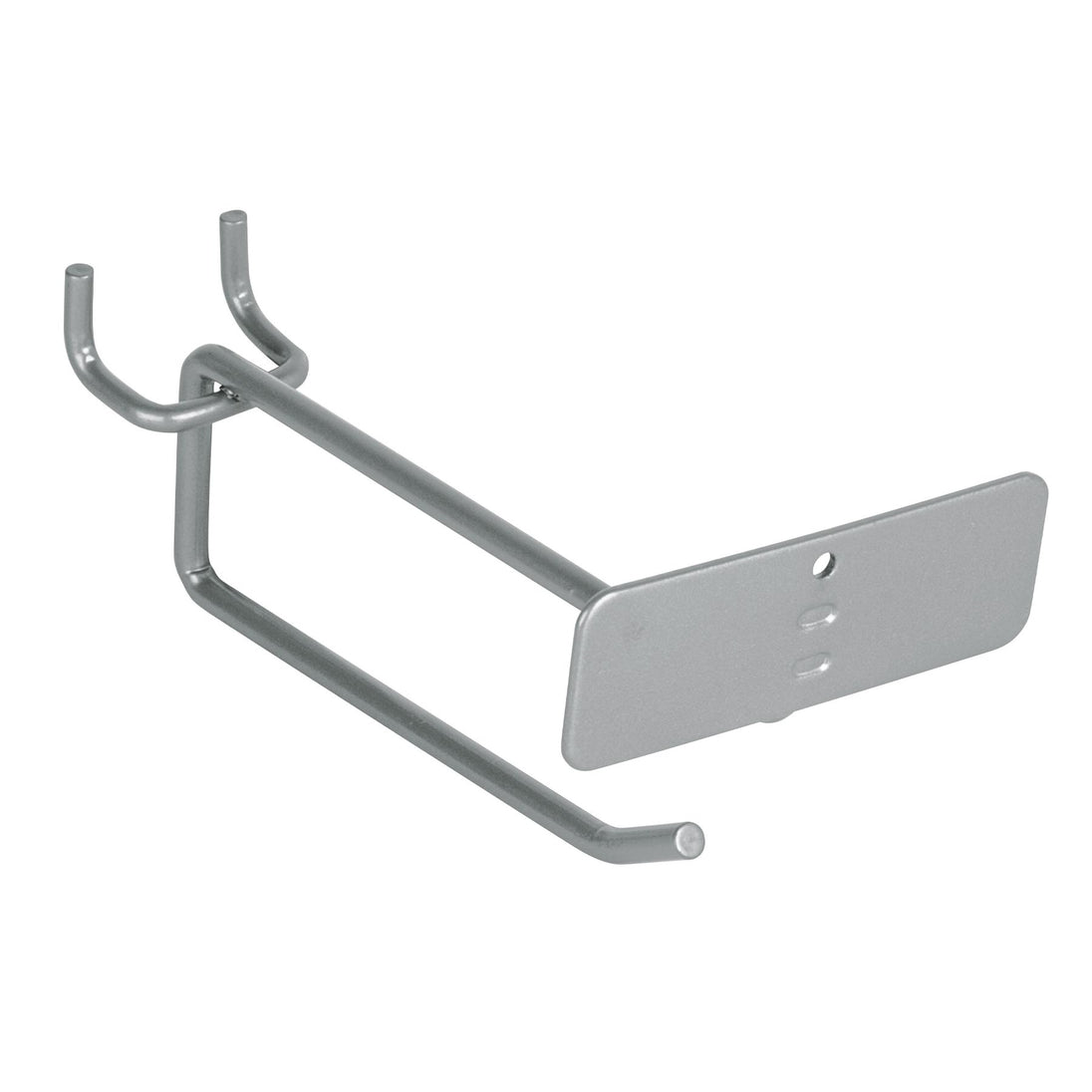 GA-4X Gancho recto 4" con portaetiqueta para perfocel y ranurado
