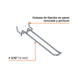 Gancho Panel Ranurado Truper GA-6D 6" Para Pesados | 70g