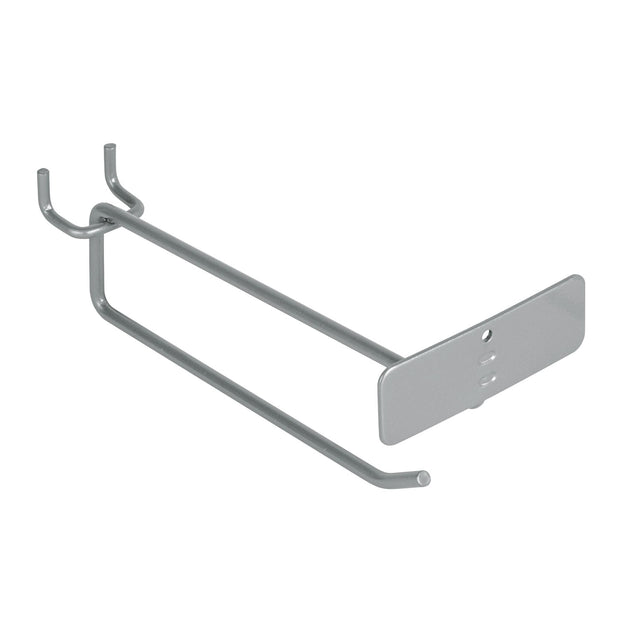 GA-6X Gancho recto 6" con portaetiqueta para perfocel y ranurado