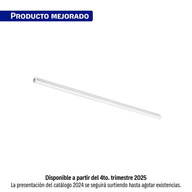 GAB-004L Luminario lineal LED 24W, 6500K, ultradelgado, para gabinete