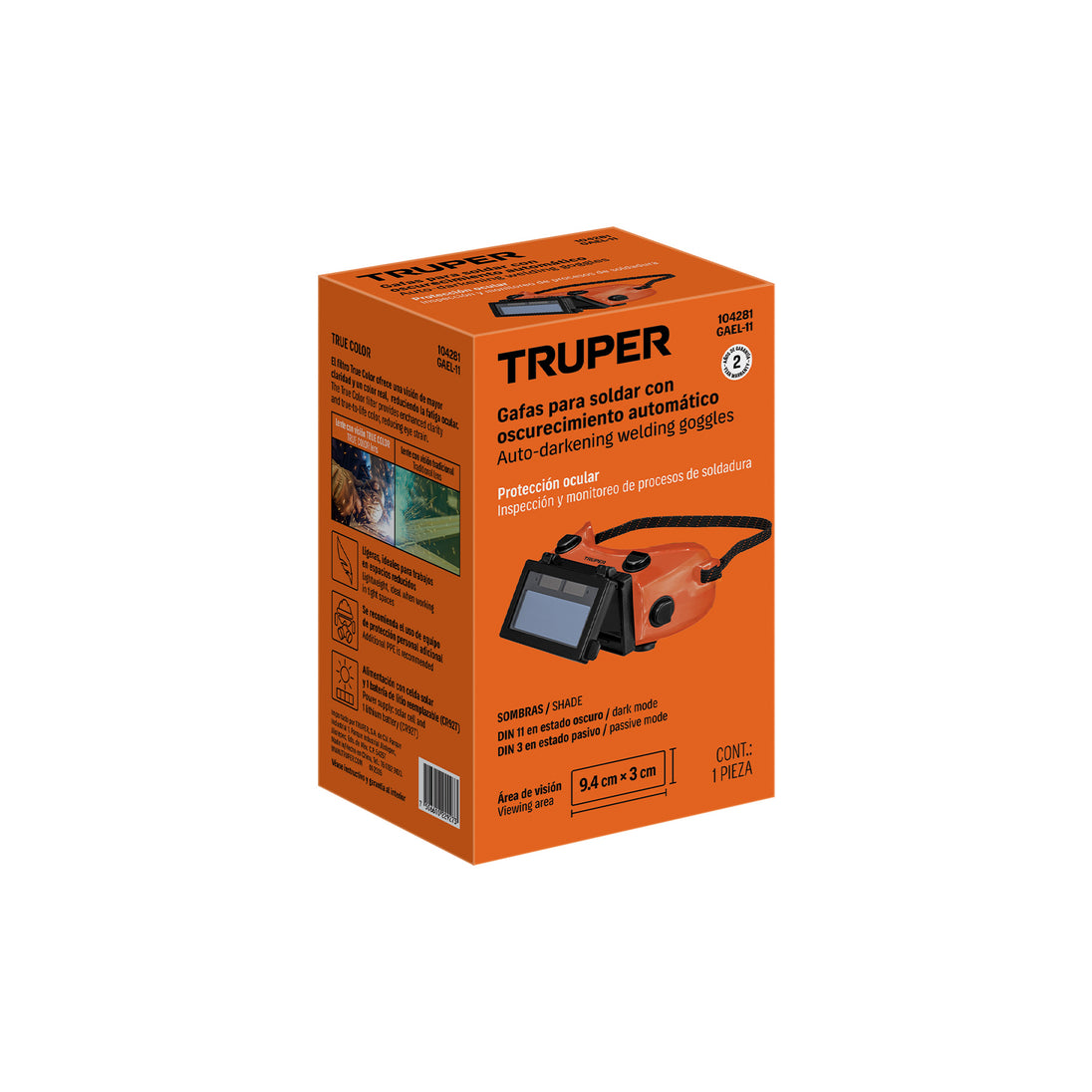 Gafa Seguridad Truper GAEL-11 Claro Antirrayadura | ANSI Z87.1