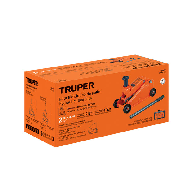 Gato Piso Hidráulico Truper GAPA-2S 2 Ton | Ferretería Industrial