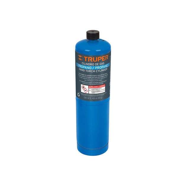 GAS-400A Cilindro de gas propano de 400g, azul, TRUPER