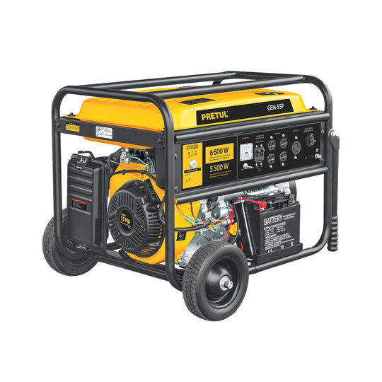 GEN-55P Generador portátil 5.5 kW motor a gasolina, PRETUL