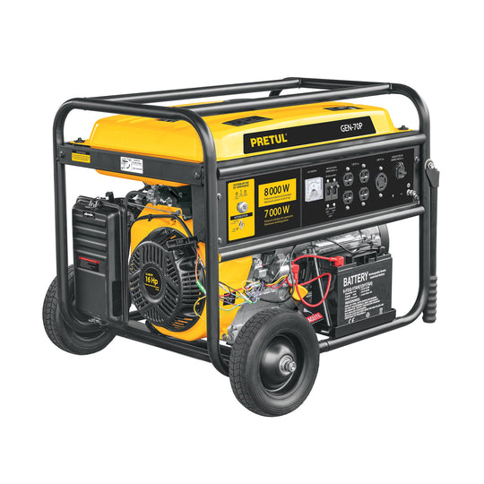 GEN-70P Generador portátil 7 kW motor a gasolina, PRETUL