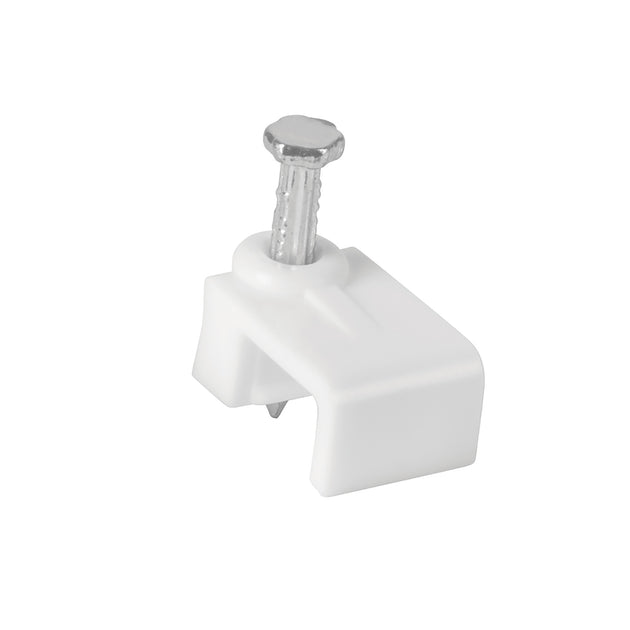 GPL-8B Bolsa con 20 grapas blancas de 5 x 8.5 mm para cable plano