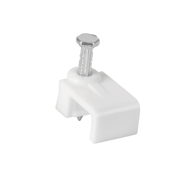 GPL-8BG Bolsa con 500 grapas blancas de 5 X 8.5 mm para cable plano
