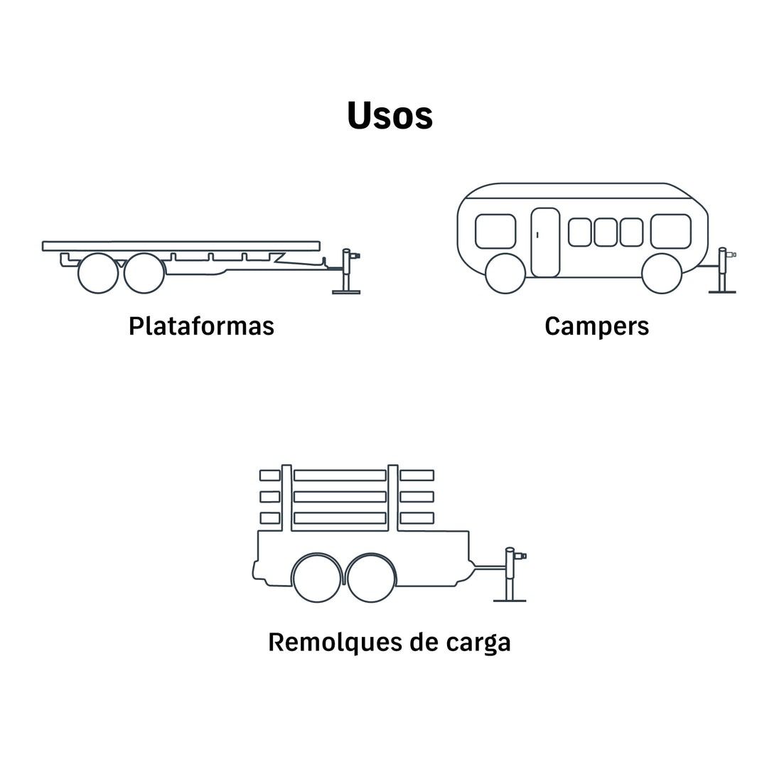Gato Remolque Truper GR-2F 2000 lb Base Rectangular Soldable