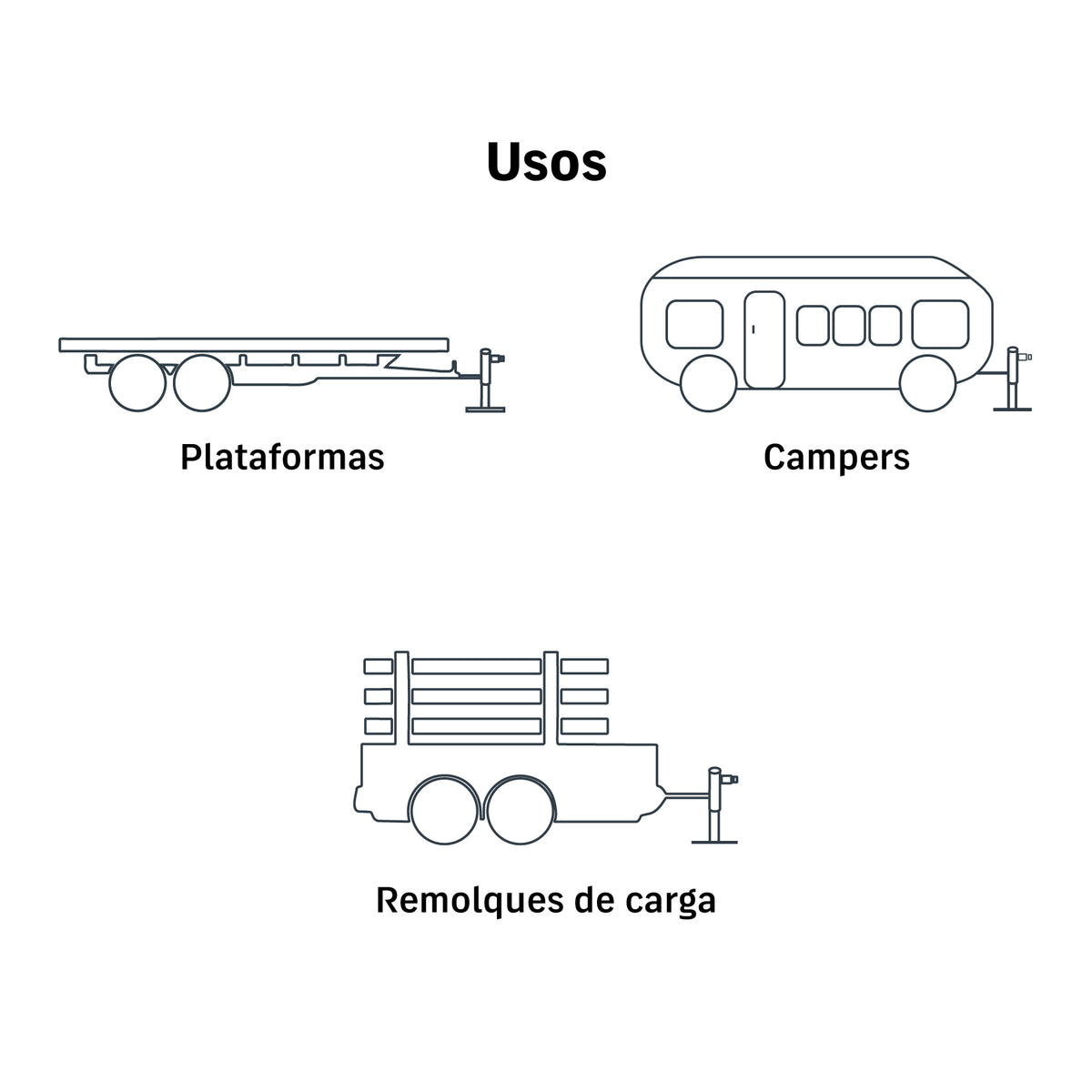 Gato Remolque Truper GR-2F 2000 lb Base Rectangular Soldable
