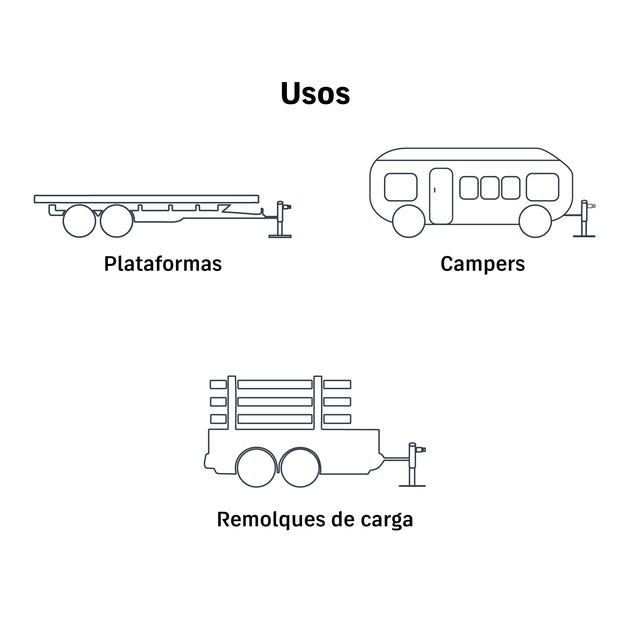 Gato Remolque Truper GR-2F 2000 lb Base Rectangular Soldable