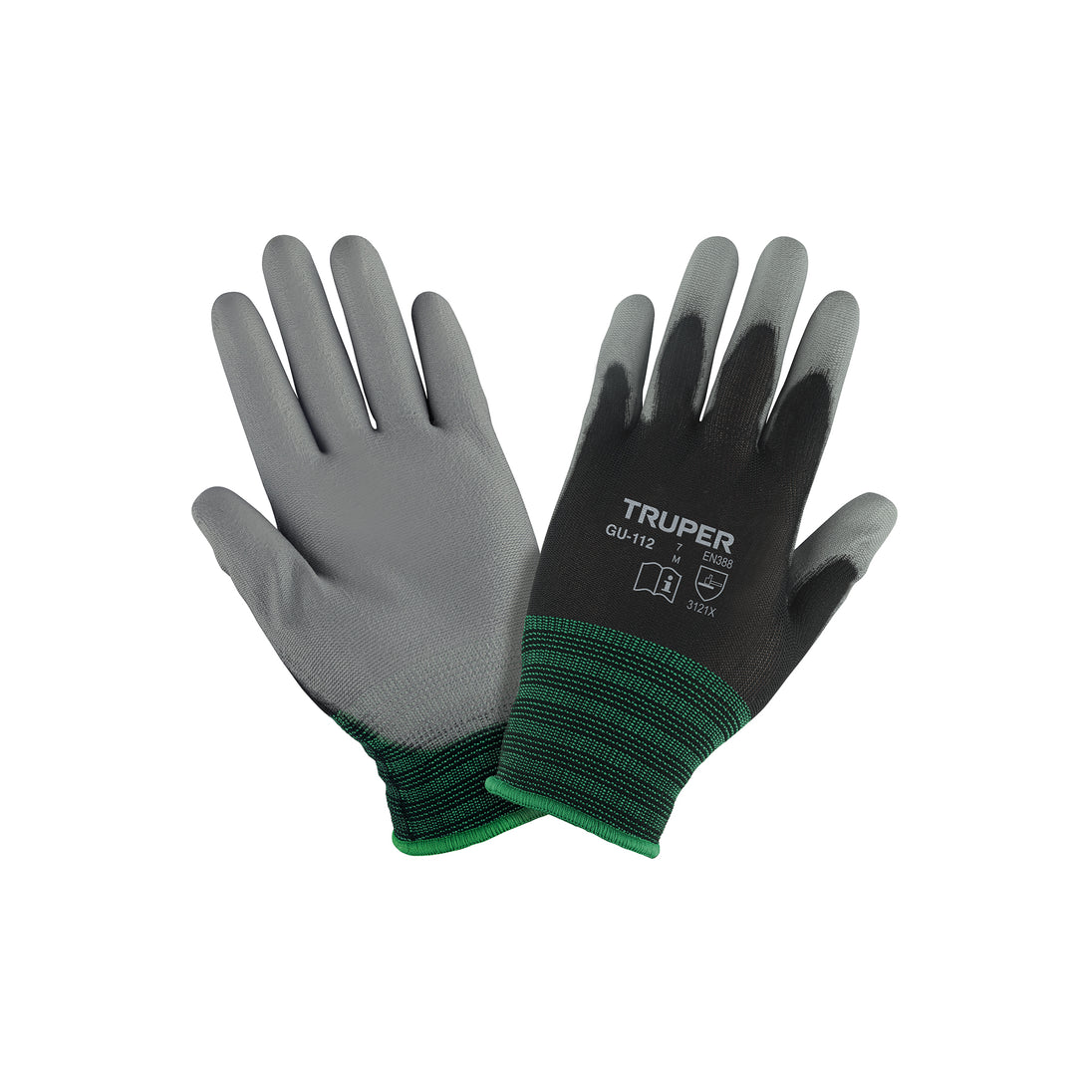 GU-112 Guantes de nylon recubiertos de poliuretano, M, TRUPER