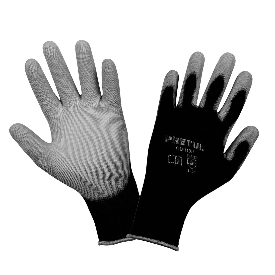GU-113P Guantes de nylon recubiertos de poliuretano, G, PRETUL