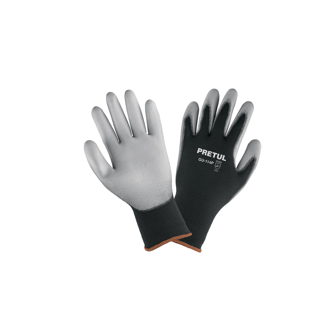 GU-114P Guantes de nylon recubiertos de poliuretano, XG, PRETUL