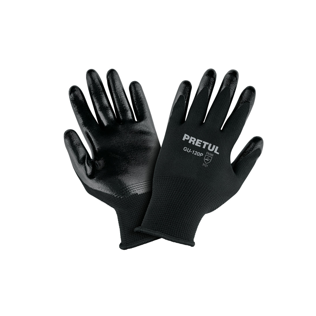 GU-120P Guantes de nylon recubiertos de nitrilo, XCH, PRETUL