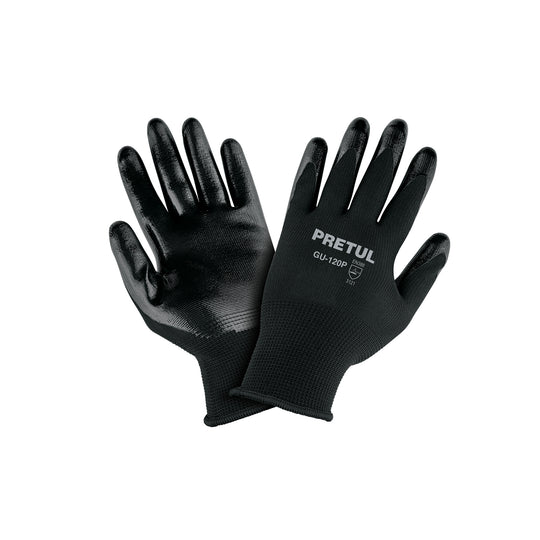 GU-120P Guantes de nylon recubiertos de nitrilo, XCH, PRETUL